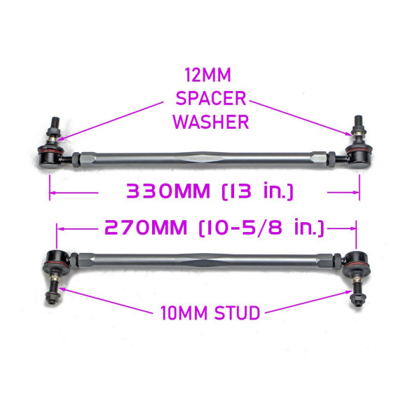 BMW Z4 (E89) 2009-2016, Front Sway Bar Adjustable Links, OE Replacement