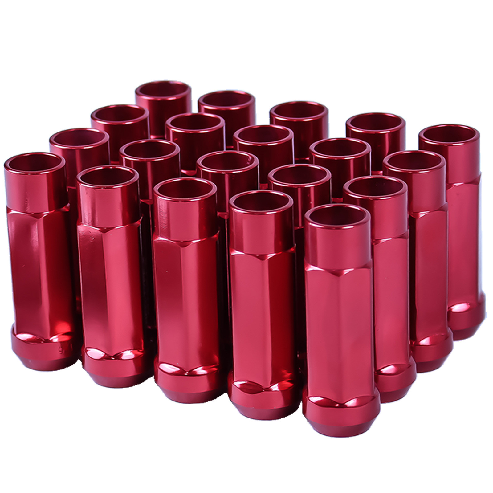 1 OPEN M12X1.25 60MM EXTENDED ALUMINUM TUNER RACING LUG NUT For Toyota86 Red 