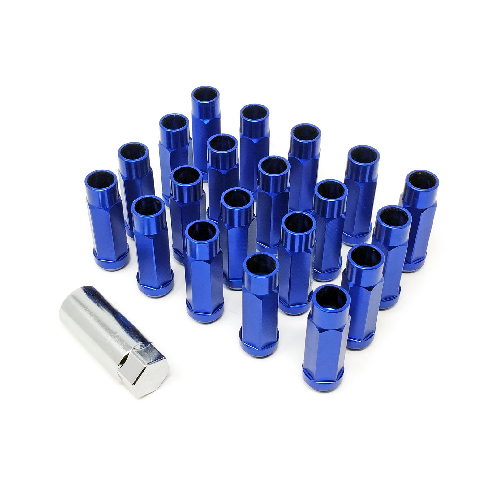 thumbnail image 2 of Gold 20-PC M12x1.5 Extended Lug Nuts - 60mm Tuner Style Aluminum Wheel Nuts With Caps For Aftermarket Rims 2 of 10