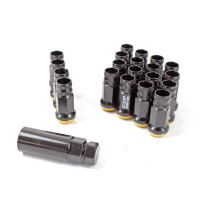 GR48 Steel Lug Nuts M12X1.50 With Spin Washer - Black