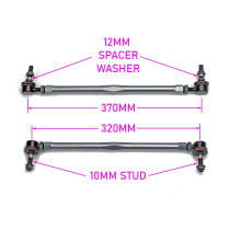 Kia Sedona 2015-2021 Front Anti-Sway Bar Adjustable Links, range 320-370 mm (12.6-14.6 inch) stud-to-stud, OE Replacement