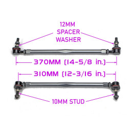 Toyota Prius AWD-E (XW50) 2019-2022 Front Anti-Sway Bar Adjustable Links, range 310-370 mm (12.6-14.6 inch) stud-to-stud, OE Replacement