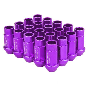 Godspeed Type 3 50mm Lug Nuts 20 pcs. Set M12x1.5 (Purple)