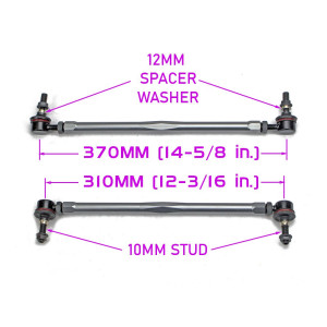 Universal Anti-Sway Bar Adjustable Links, range 310-370 mm (12-3/16 to 14.5/8 inch) stud-to-stud
