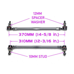 Volkswagen Tiguan (5N) 2009-16 / Limited 2017-18 Front Anti-Sway Bar Adjustable Links, range 310-370 mm (12.6-14.6 inch) stud-to-stud, OE Replacement