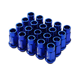 Godspeed Type 3 50mm Lug Nuts 20 pcs. Set M12x1.5 (Blue)
