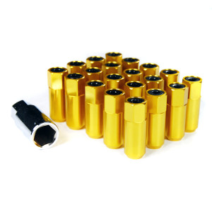 Godspeed Type 5 55mm Lug Nuts 20 pcs. Set M12 X 1.5 Gold 