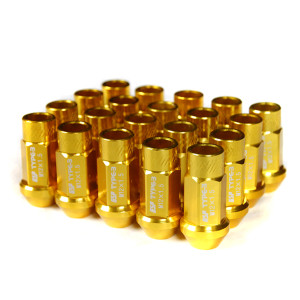 Godspeed Type 3 50mm Lug Nuts 20 pcs. Set M12x1.25 (Gold)